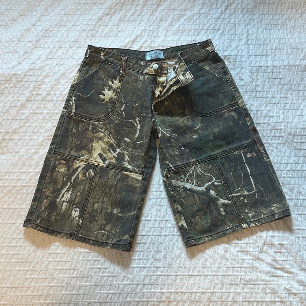 Revice Amelia Camo Denim Jorts 27
